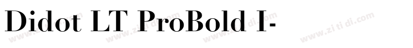 Didot LT ProBold I字体转换